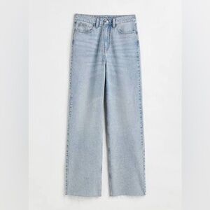 H&M Classic Light Wash Wide Leg Blue Women's Jeans